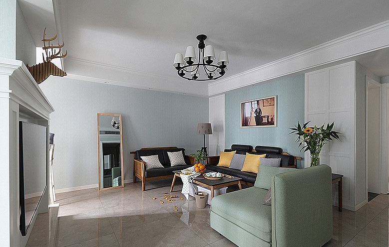客厅图片来自家装大管家在美观又实用 96平现代简约空间的分享