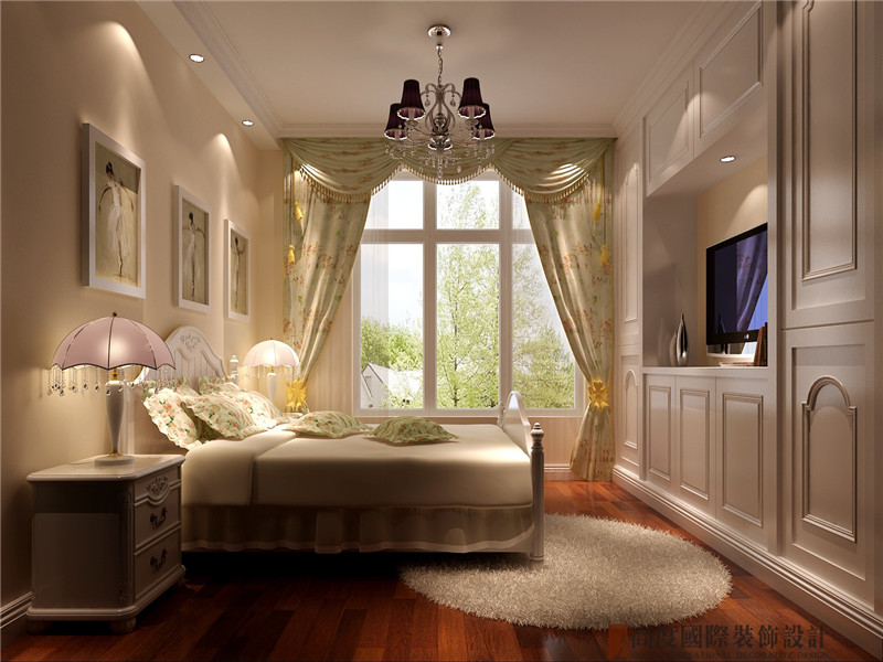 简约 欧式 三居 80后 白领 卧室图片来自北京高度国际装饰在K2百合湾120简欧风格的分享