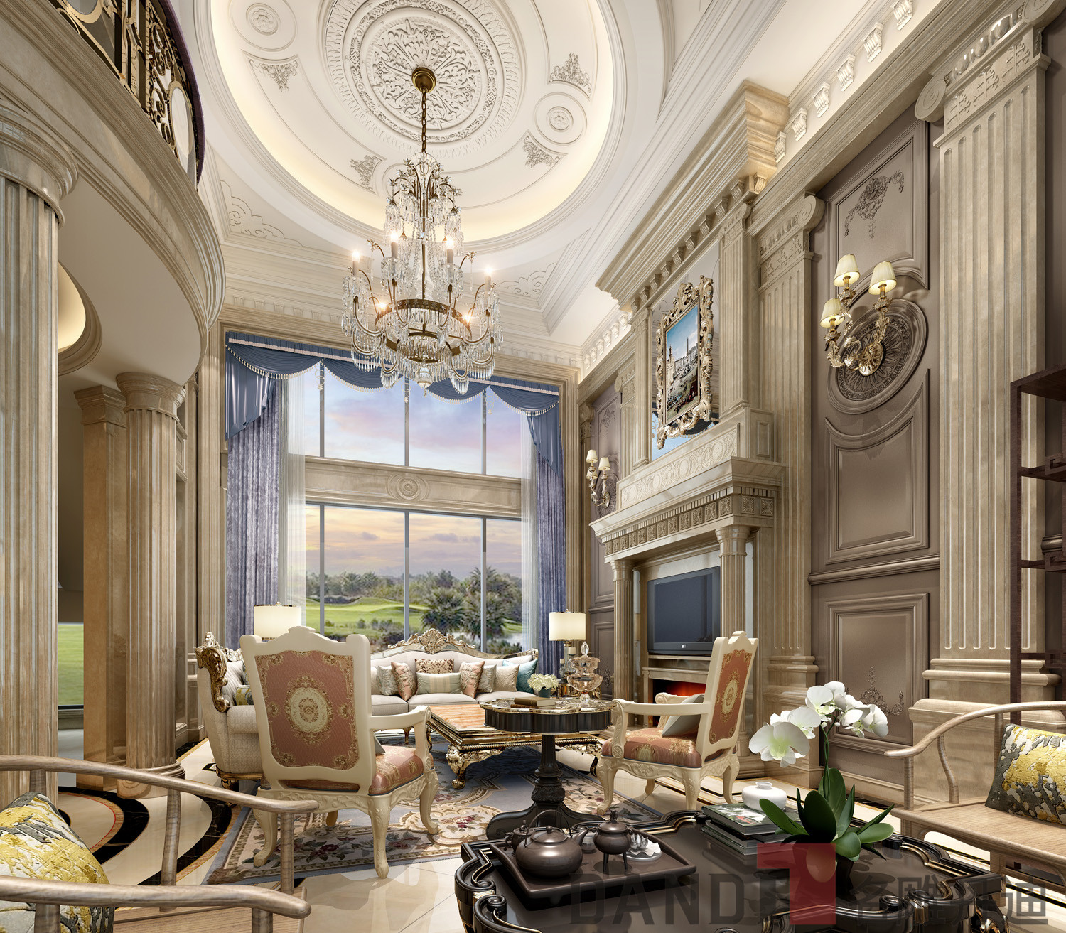 欧式 别墅 白领 小资 客厅图片来自在美式风格半山半海别墅的分享