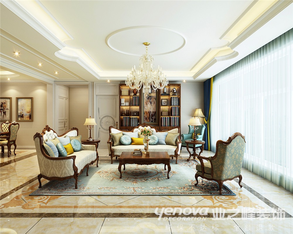 简欧 三居 白领 质感 客厅图片来自青岛业之峰官方客服--小万在漫月山 165平 简欧风格的分享