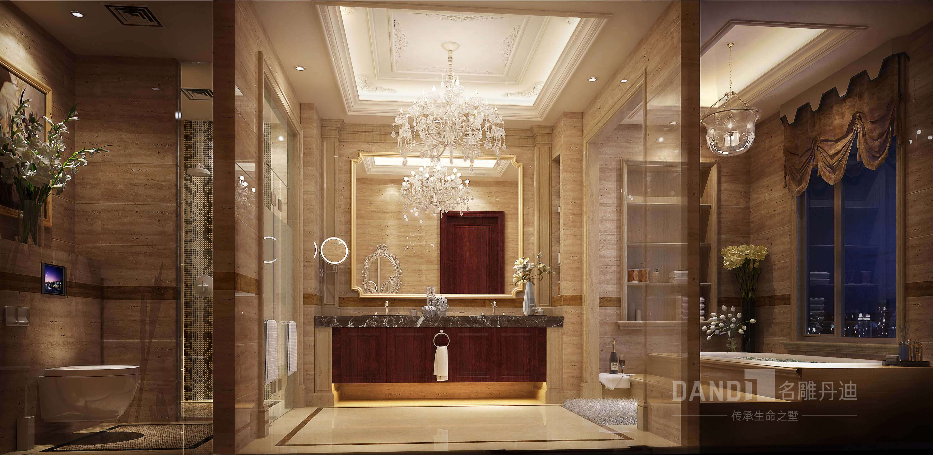 别墅 欧式 白领 收纳 卫生间图片来自在圣莫丽斯欧式风格装修的分享