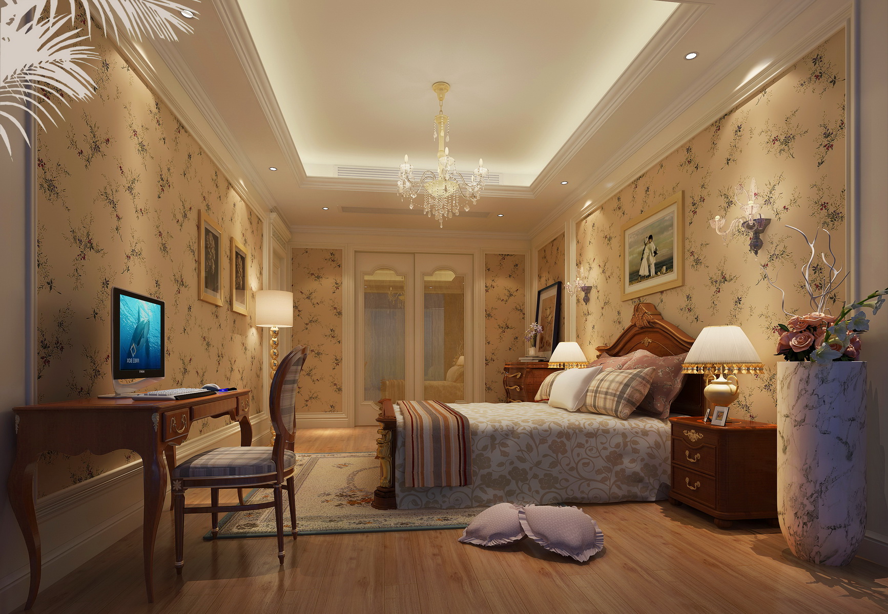 别墅 白领 简约 欧式 卧室图片来自在燕晗山居的分享