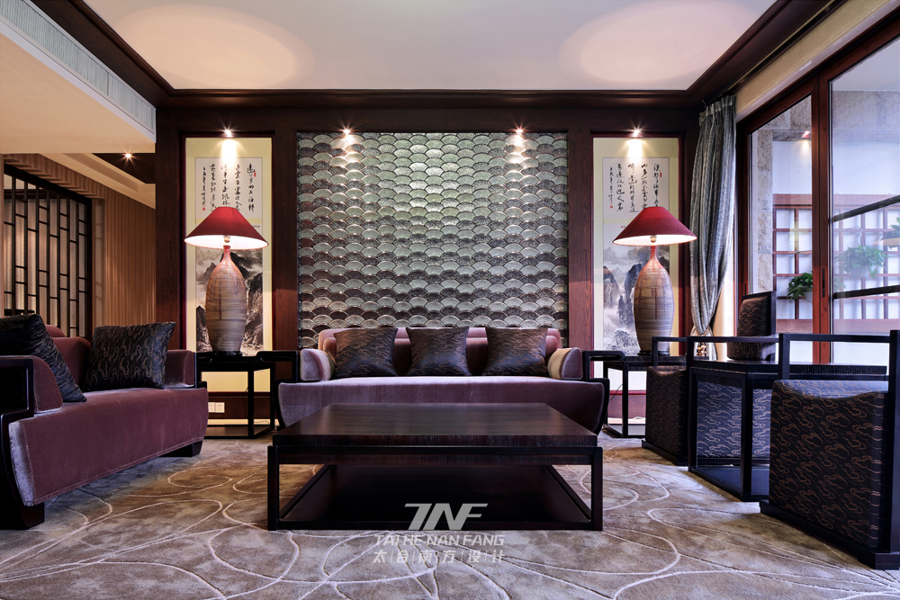 中式风格　 三居 白领 客厅图片来自王五平设计在深圳集信名城住宅的分享