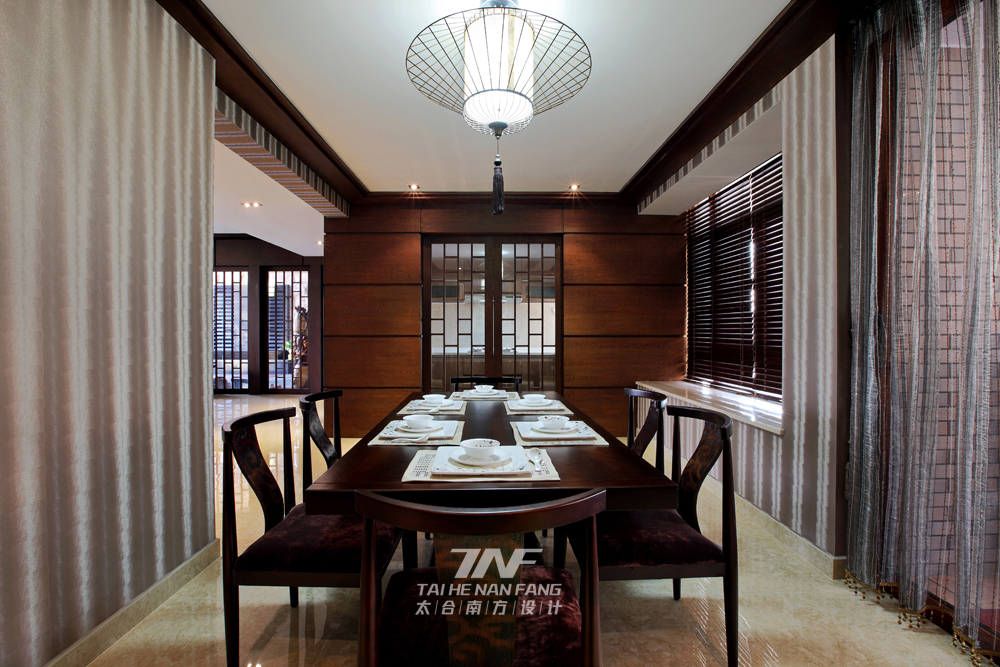 中式风格　 三居 白领 餐厅图片来自王五平设计在深圳集信名城住宅的分享