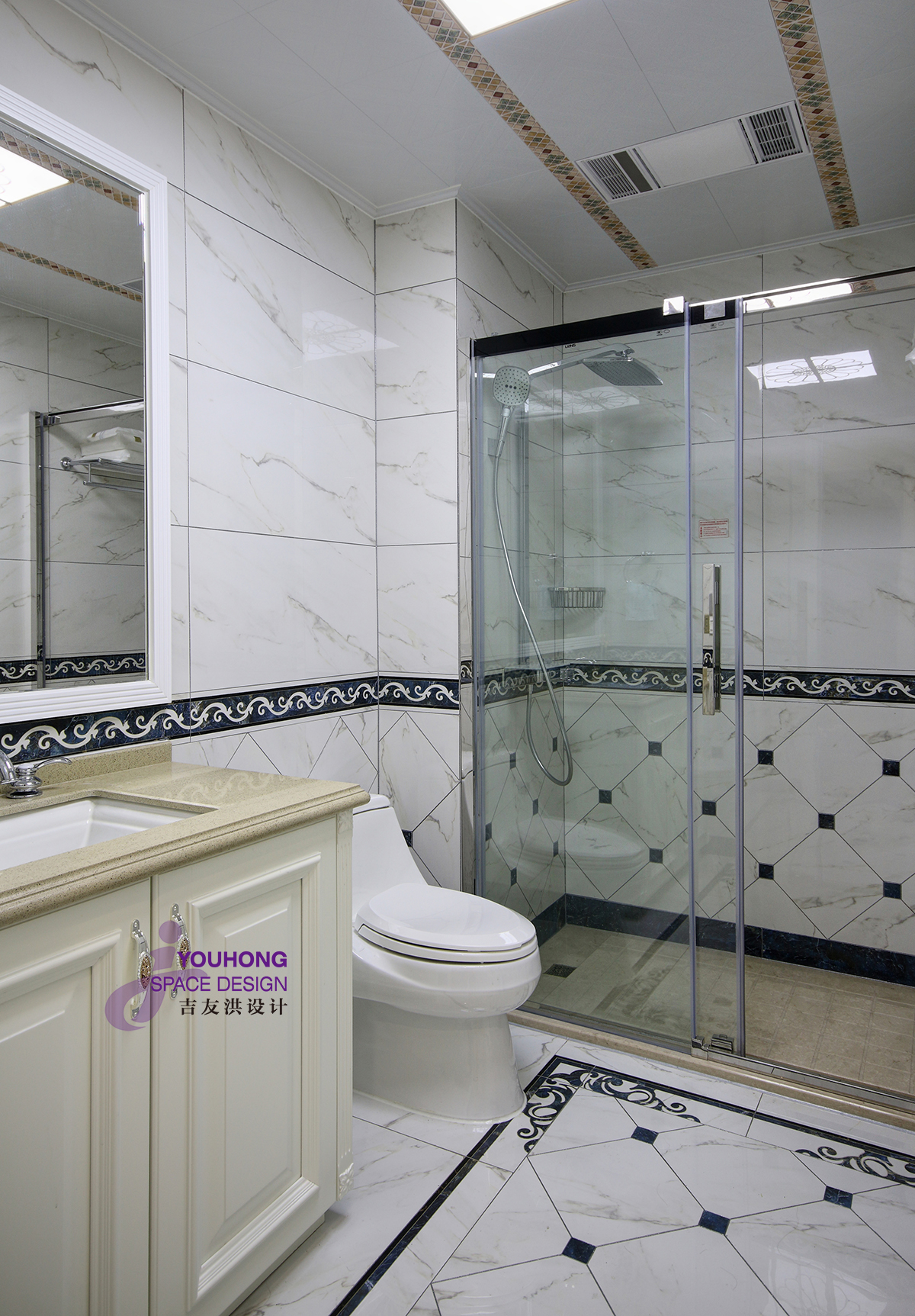 欧式 简约 大平层 卫生间图片来自无锡吉友洪设计工作室在江阴壹号公馆的分享