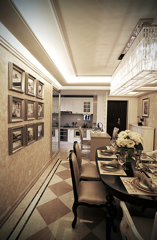 北京 公寓 精装 装修设计 新古典风格 餐厅图片来自北京紫禁尚品装饰刘霞在220平新古典风格作品的分享