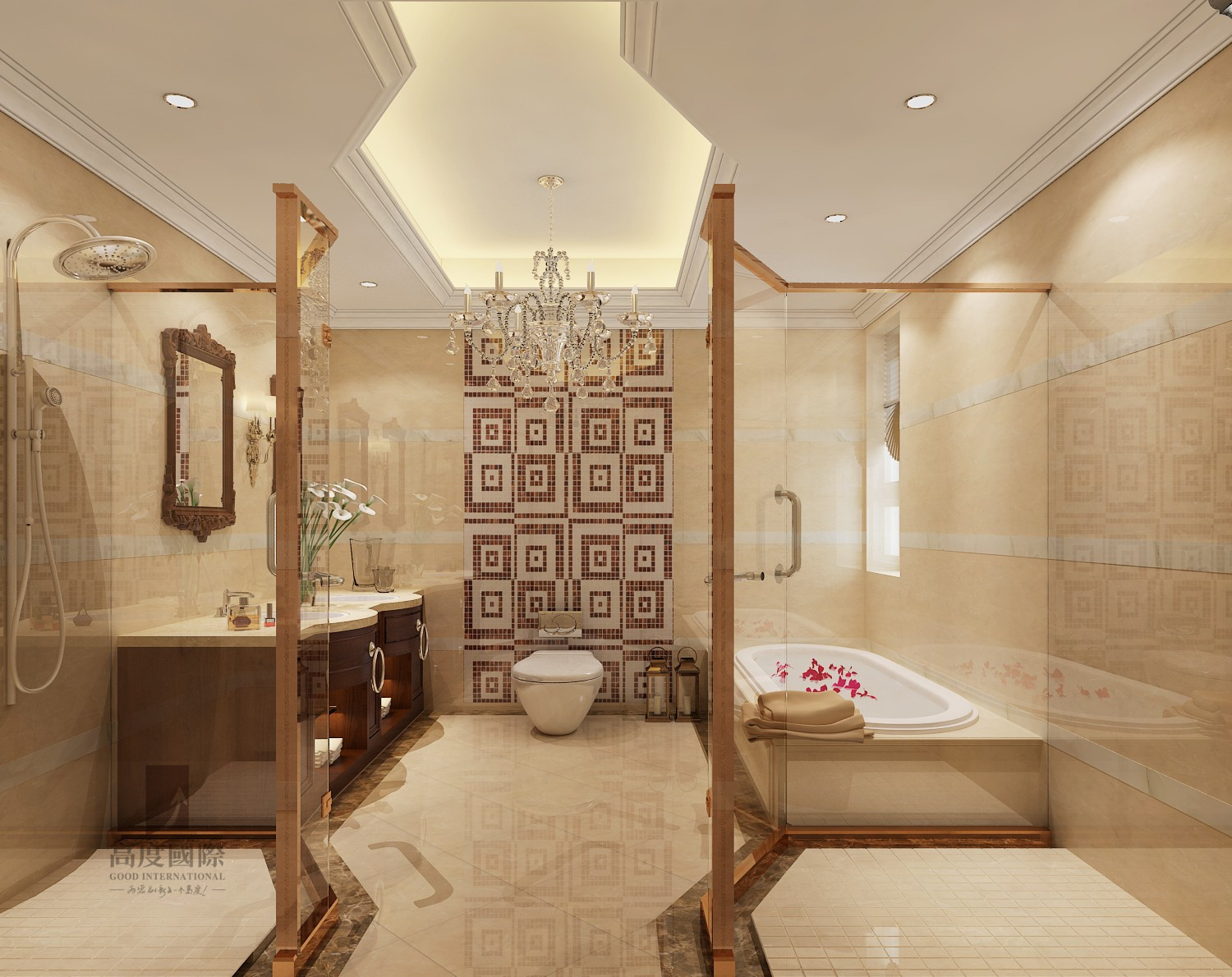 欧式 高度国际 卫生间图片来自杭州别墅装修设计在中海御道路一号230平米欧式风格的分享