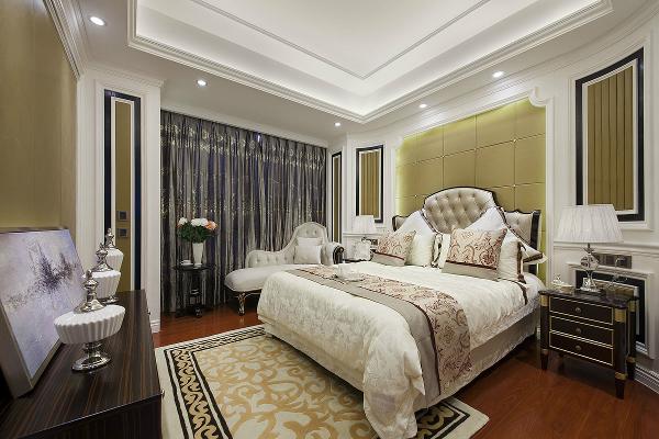 北京毛坯别墅装修设计欧式风格卧室装修效果图片