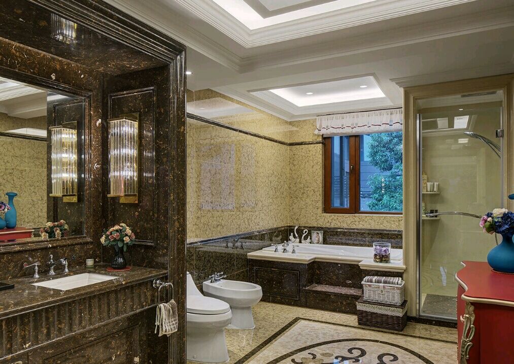 美式 世茂龙湾 嘉年华装饰 350平 别墅 卫生间图片来自武汉嘉年华装饰在低调奢华的分享