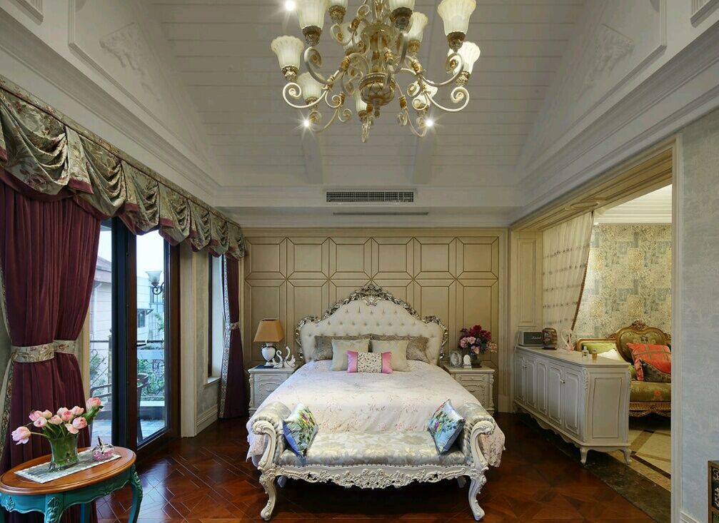 美式 世茂龙湾 嘉年华装饰 350平 别墅 卧室图片来自武汉嘉年华装饰在低调奢华的分享