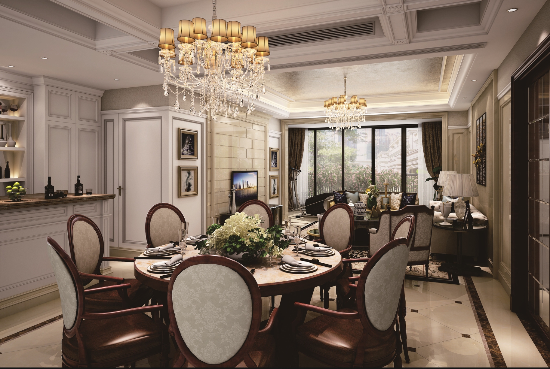 欧式 别墅 混搭 客厅图片来自名雕丹迪在仁山智水欧式风格装修的分享