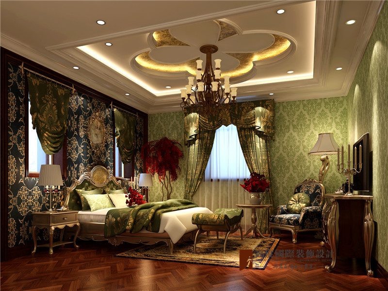 欧式 新古典 别墅 小资 高帅富 卧室图片来自高度国际姚吉智在500平米新古典欧式寸寸精装修的分享