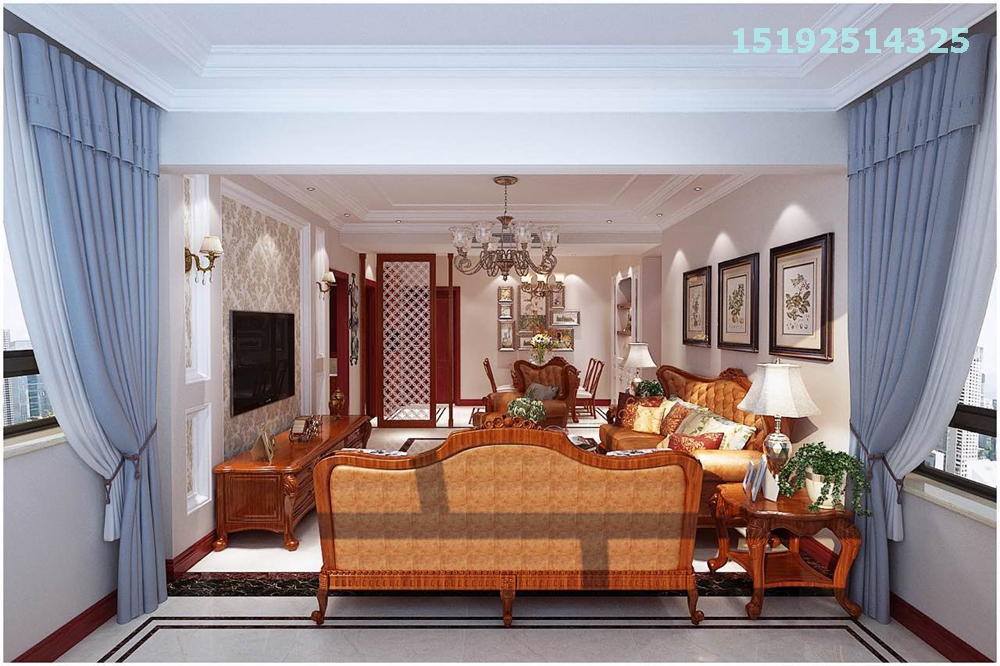 欧式 实创 金茂湾 三居 80后 客厅图片来自快乐彩在青岛三居室金茂湾装修案例美式的分享