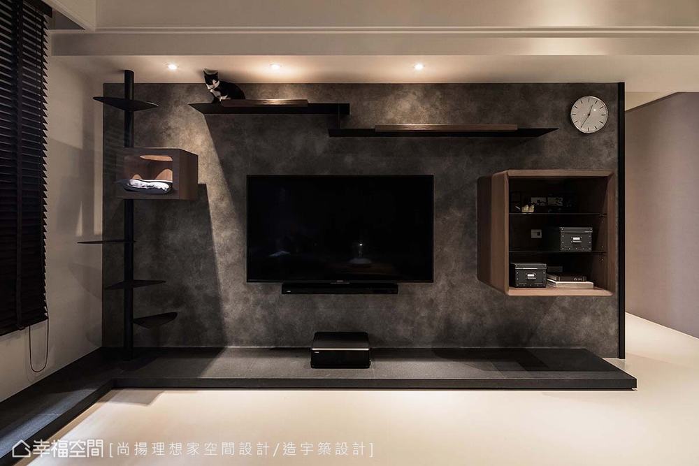 三居 现代 客厅图片来自幸福空间在层迭馨暖 渲染165平沉稳静谧之家的分享