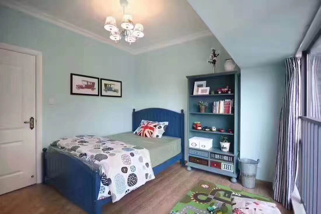 简约 小资 二居 卧室图片来自西安峰光无限装饰在星雨华府84㎡三口之家地中海风格的分享