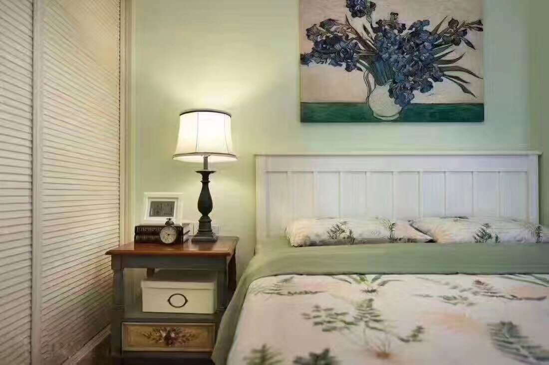 简约 小资 二居 卧室图片来自西安峰光无限装饰在星雨华府84㎡三口之家地中海风格的分享