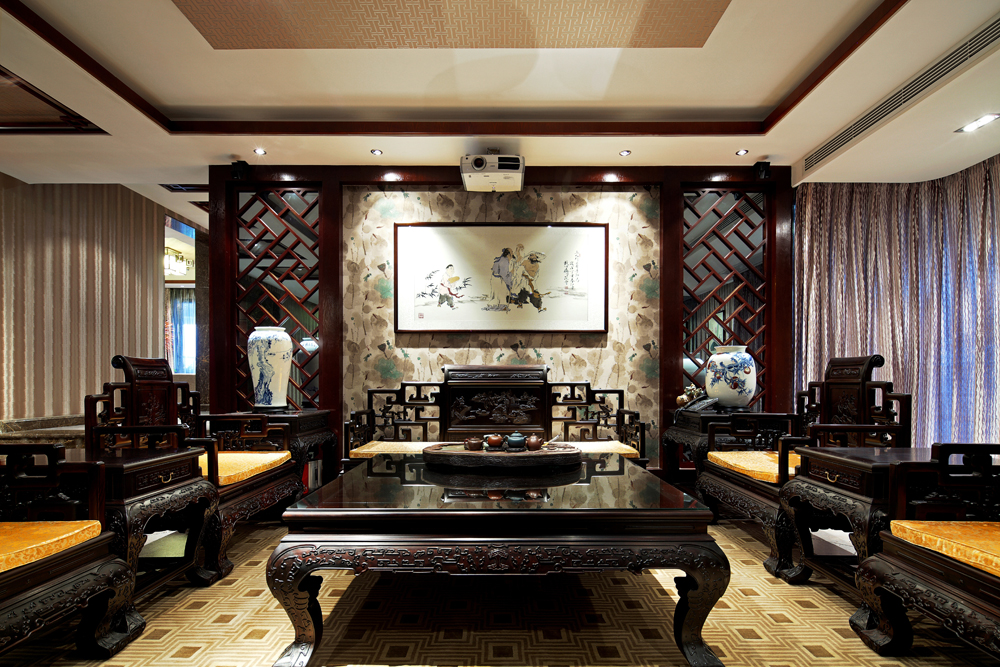 新中式风格 太合南方设 别墅毫宅 客厅图片来自王五平设计在京基御景东方豪宅的分享