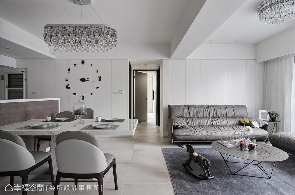 三居 现代 客厅图片来自幸福空间在通透明朗 描绘106平现代净亮居家的分享