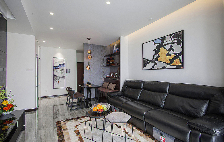 客厅图片来自家装大管家在明亮通透 106平现代简洁舒适3居的分享