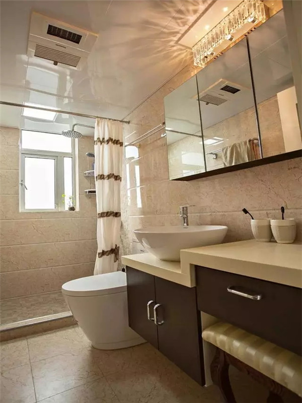 美式 三居 80后 小资 白领 卫生间图片来自高度国际姚吉智在110平米美式复古温馨浪漫三居室的分享