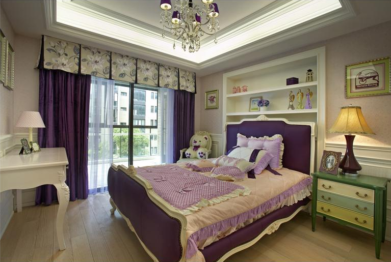 北京 公寓装修 设计 欧式风格 卧室图片来自北京紫禁尚品装饰刘霞在华馨公寓158平欧式装修作品的分享