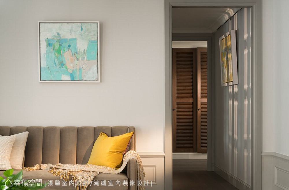 大户型 二居 美式 客厅图片来自幸福空间在质感灰 画家屋主的优雅美式宅的分享