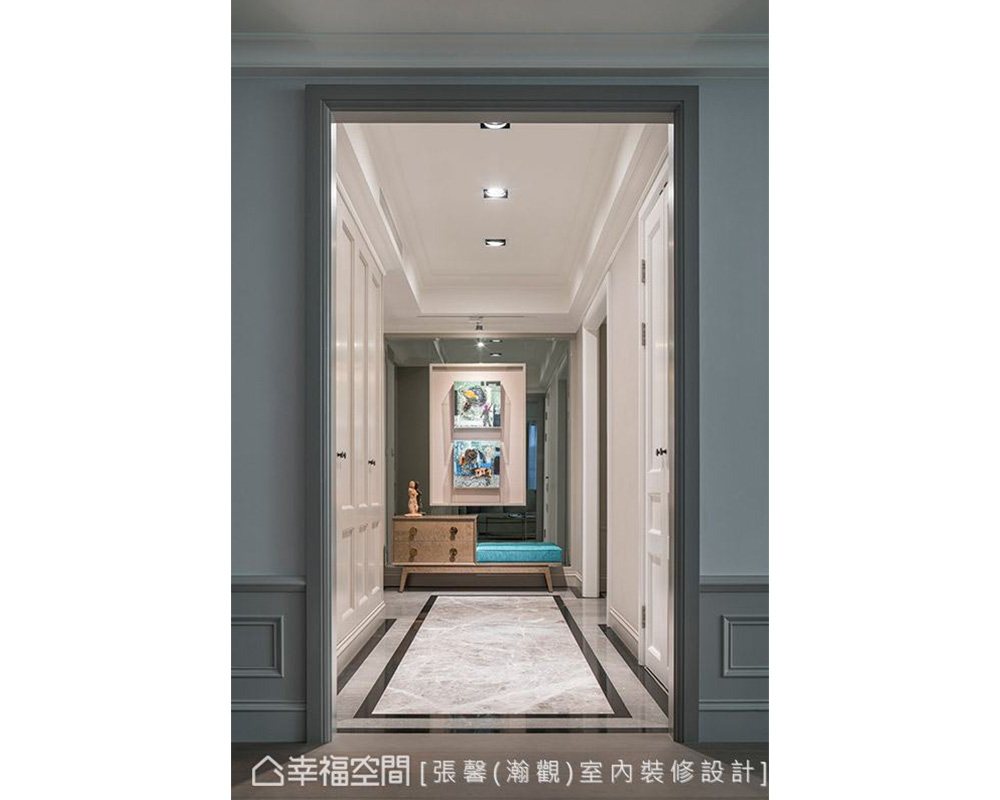 大户型 二居 美式 玄关图片来自幸福空间在质感灰 画家屋主的优雅美式宅的分享