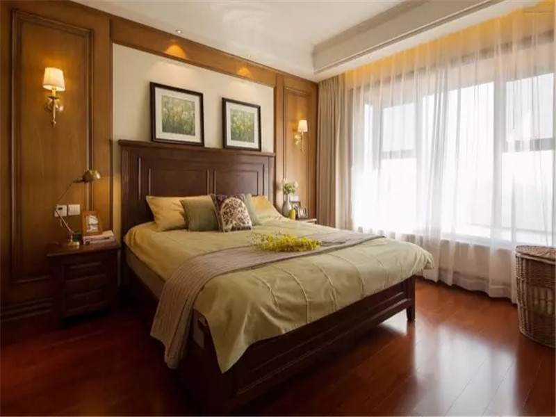 美式 三居 小资 80后 旧房改造 卧室图片来自高度国际姚吉智在125平米温馨浪漫美式三居室的分享
