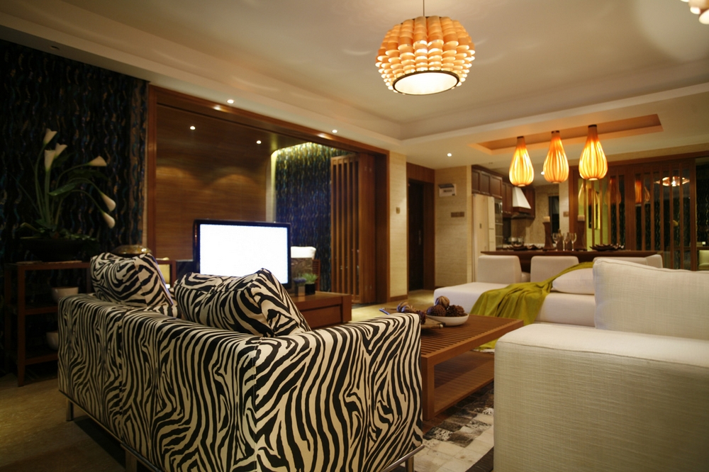 客厅图片来自西安峰光无限装饰在紫薇风尚简约中式四居室的分享