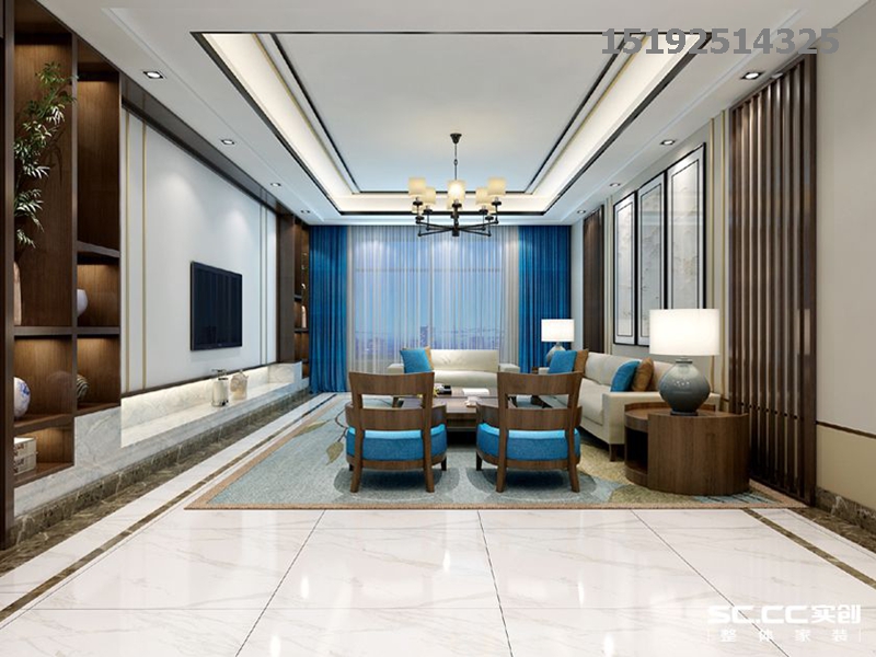 新中式 实创 青特 赫山 客厅图片来自快乐彩在青特赫山联排A户型210平新中式的分享