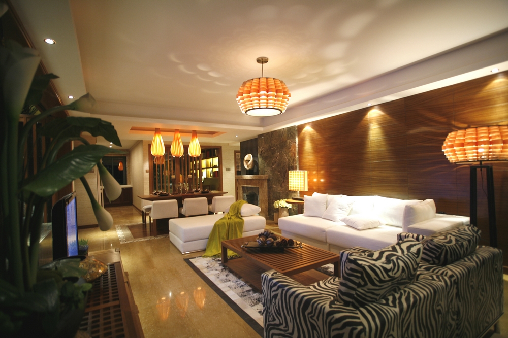客厅图片来自西安峰光无限装饰在紫薇风尚简约中式四居室的分享