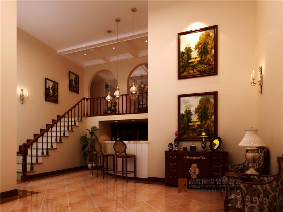 美式 别墅 托斯卡纳 高富帅 有钱任性 楼梯图片来自重庆高度国际装饰工程有限公司在誉天下的分享