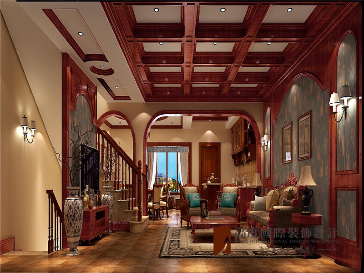 客厅图片来自重庆高度国际装饰工程有限公司在龙湖好望山的分享
