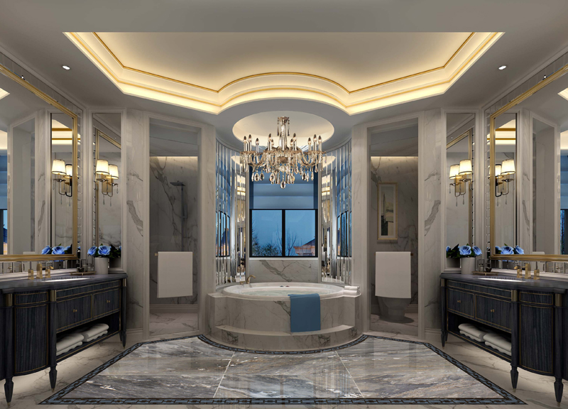 融创凡尔赛 卫生间图片来自重庆高度国际装饰工程有限公司在融创凡尔赛花园-简约欧式风格的分享