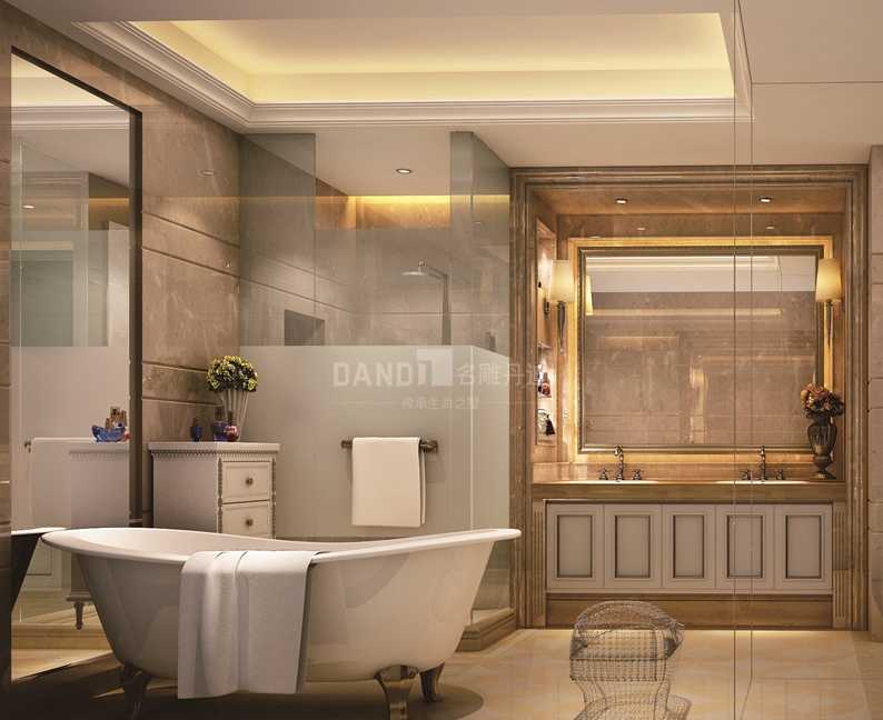 欧式 简约 别墅 卫生间图片来自名雕丹迪在仁山智水，简欧风格装修的分享
