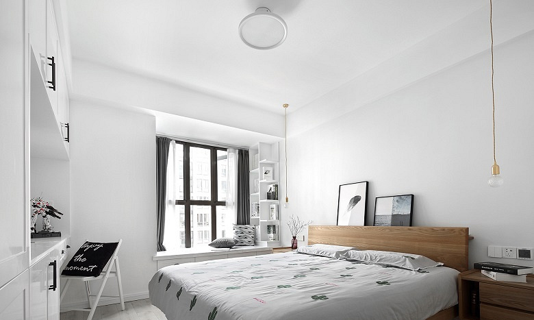 卧室图片来自家装大管家在静谧优雅 106平北欧时尚雅致3居的分享
