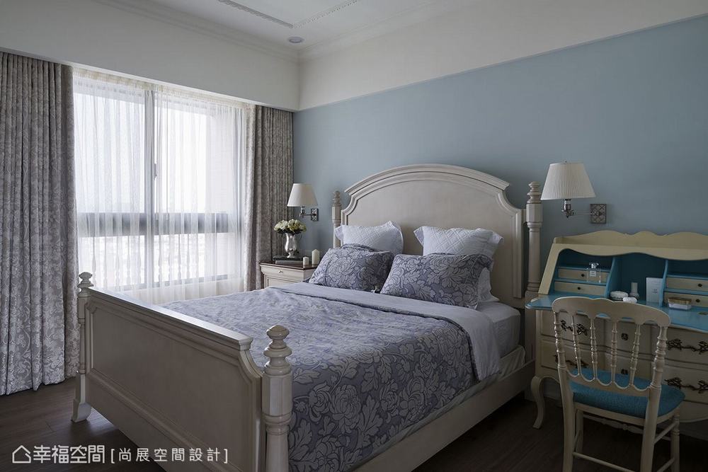 美式 四居 卧室图片来自幸福空间在强调实用机能 149平轻盈美式宅的分享