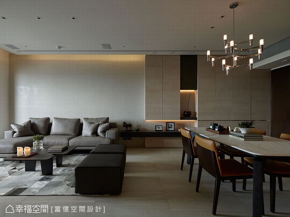 现代 四居 客厅图片来自幸福空间在205平黑白灰自然人文藝趣風的分享