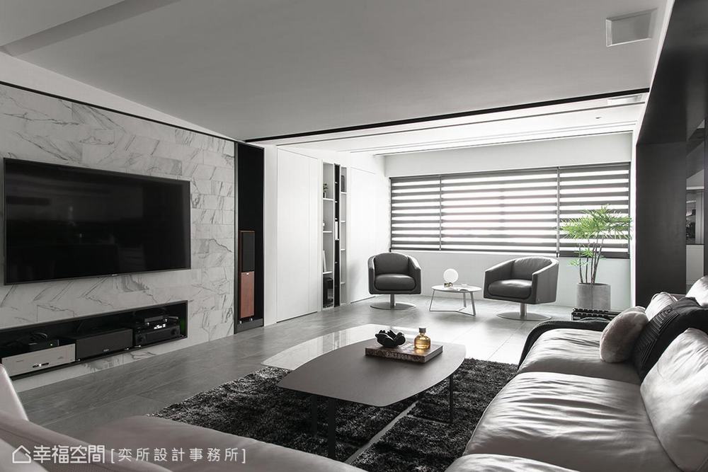 四居 现代 客厅图片来自幸福空间在老屋化身155平美型机能宅的分享