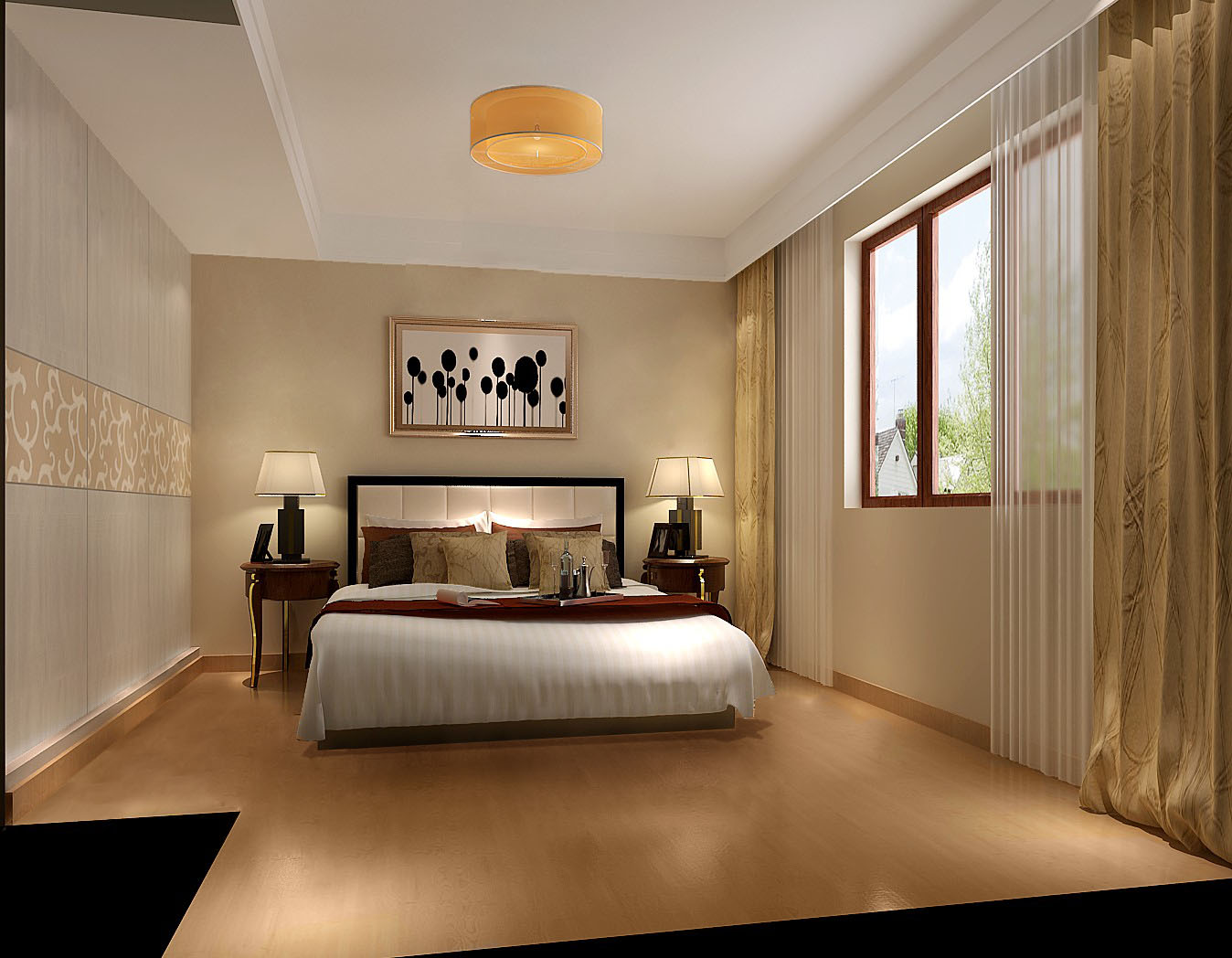 复式公寓 白领 小资 复古 简约 欧式 别墅 卧室图片来自重庆高度国际装饰工程有限公司在中铁花语城-简欧的分享