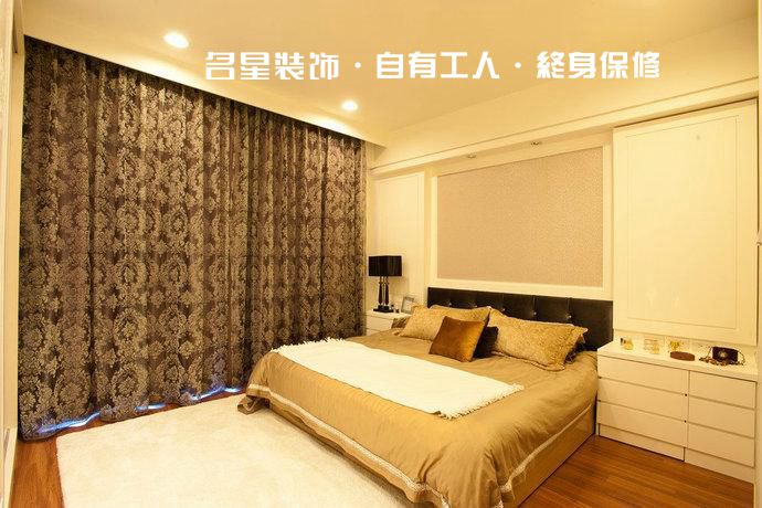混搭 二居 卧室图片来自名星装饰在海赋江城天韵样板房的分享