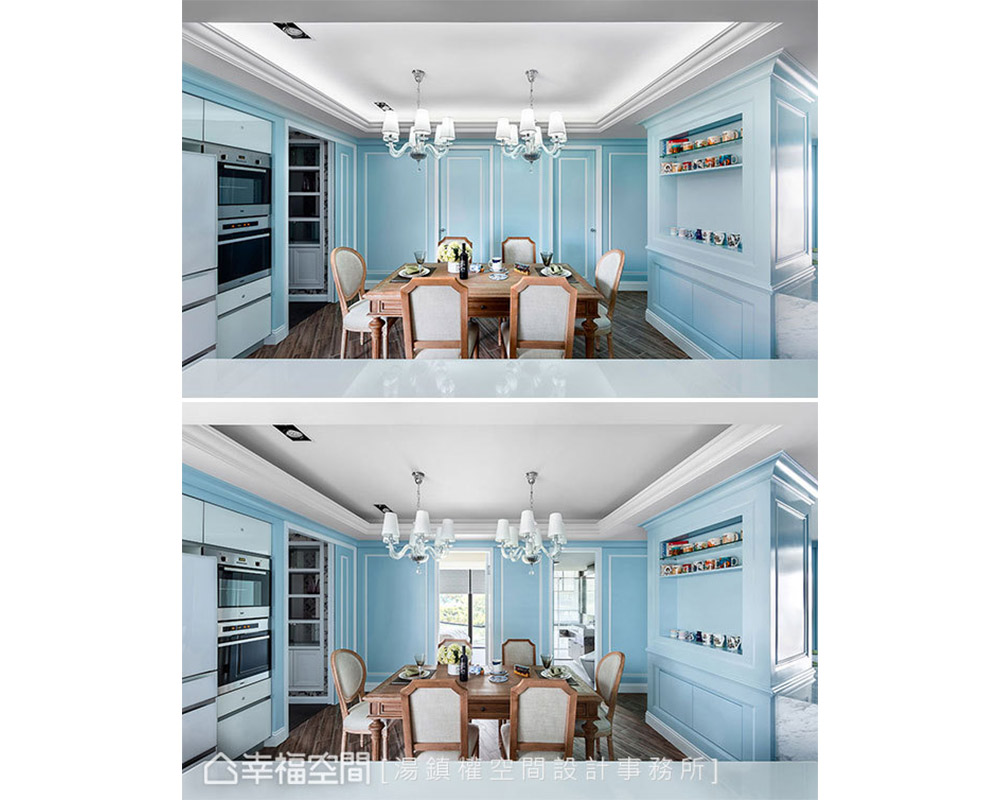 三居 美式 厨房图片来自幸福空间在149平畸零屋 创意格局海景宅的分享
