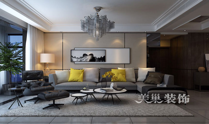 客厅图片来自河南美巢装饰刘宽在正商书香华府四室两厅港式风格的分享
