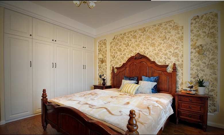 简约 欧式 美式 四居室 成都装修 成都设计 卧室图片来自乐粉_20170523094252350在156美丽的生活空间，惬意的浪漫的分享
