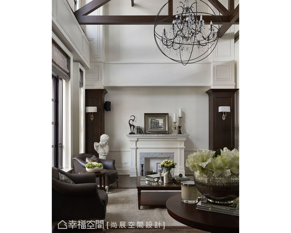 美式 别墅 样板间 客厅图片来自幸福空间在优雅闲适生活 594平大器欧美宅邸的分享