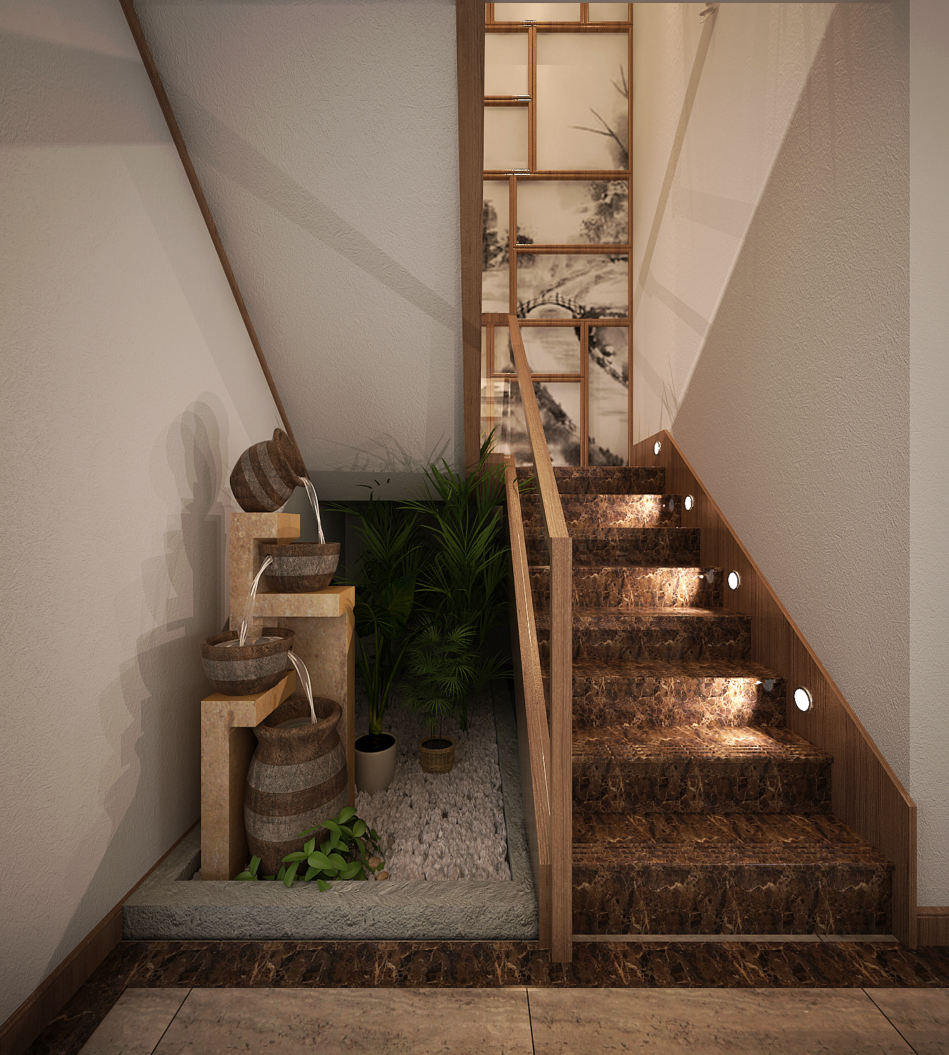 楼梯图片来自翼森设计在新古典01的分享
