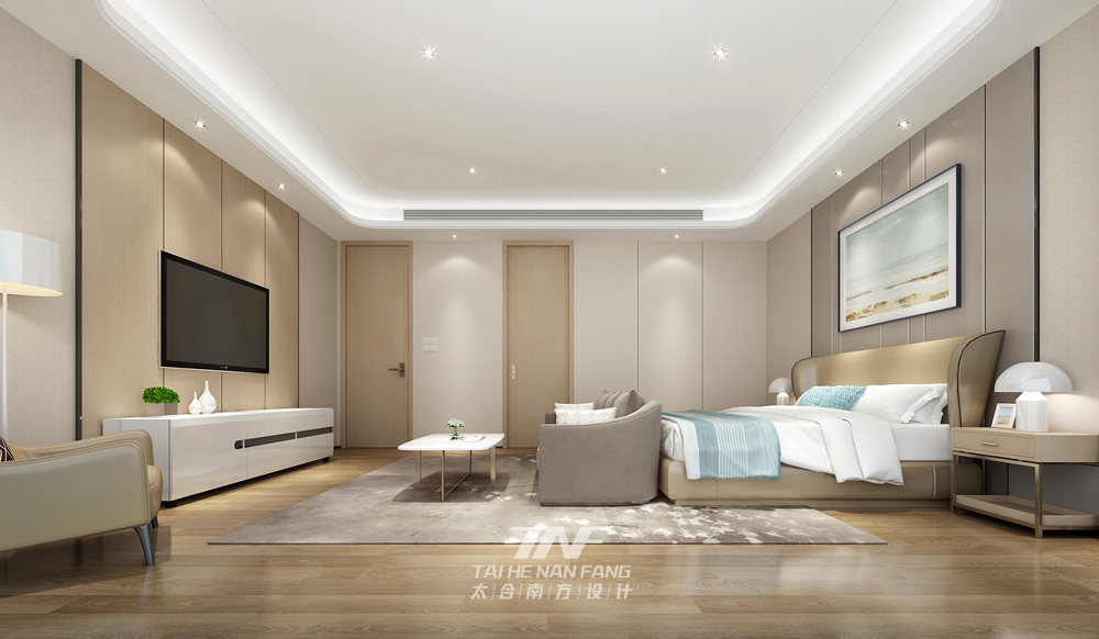 现代时尚风 豪宅设计　 太合南方设 卧室图片来自王五平设计在深圳香山美墅豪宅设计--现代时尚的分享