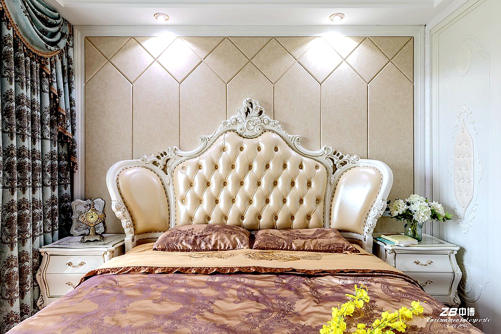 欧式 三居 白领 收纳 小资 中博装饰 卧室图片来自中博装饰在华瑞晴庐110方欧式舒适居家的分享