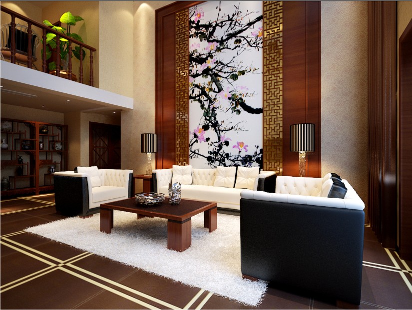 客厅图片来自西安峰光无限装饰在富力城复式新中式的分享