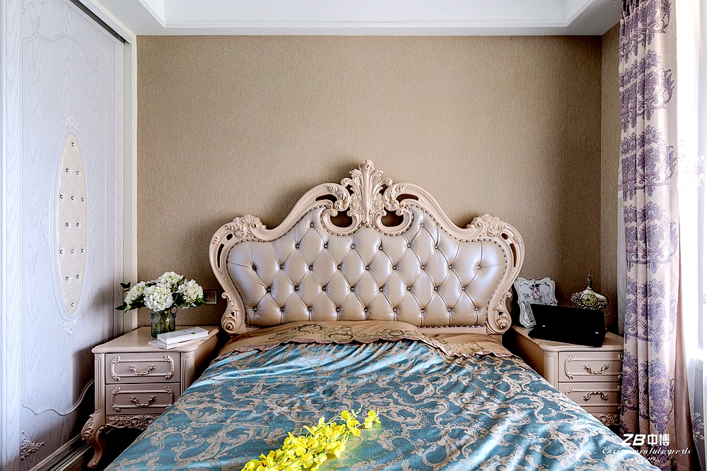 欧式 三居 白领 收纳 小资 中博装饰 卧室图片来自中博装饰在华瑞晴庐110方欧式舒适居家的分享